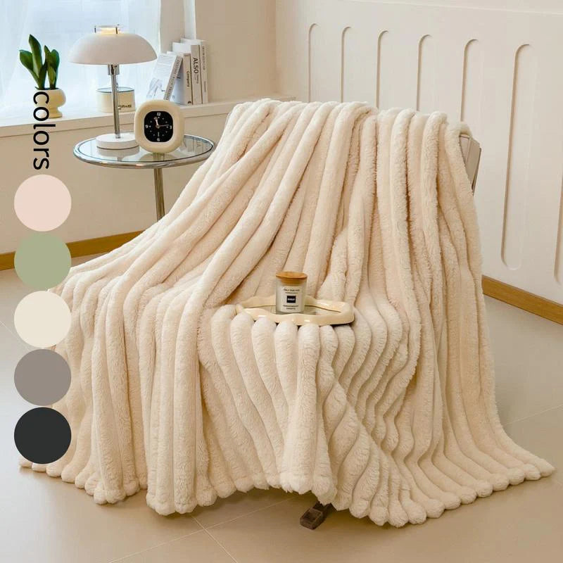 Multifunctional Solid Color Blanket, 1 Count Soft Comfortable Warm Air-Conditioned Room Throw, Suitable for Bed Sofa Bedroom Living Room Dormitory Travel