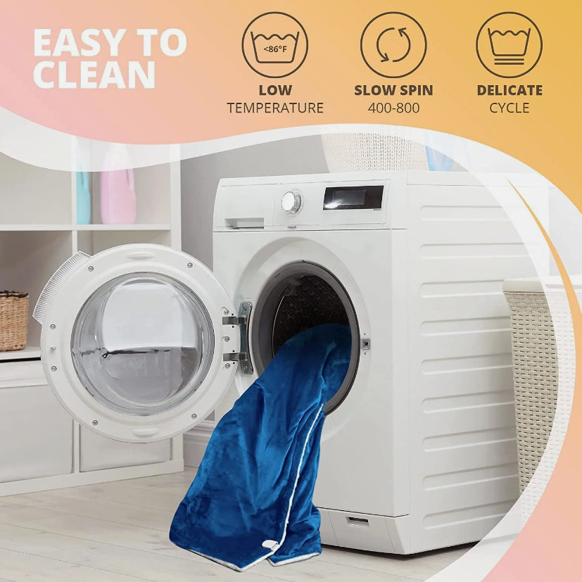 LUXURIOUS ELECTRIC HEATED THROW SOFT FLEECE GREY over BLANKET DIGITAL CONTROLLER. ECO Friendly, Ultra low running cost