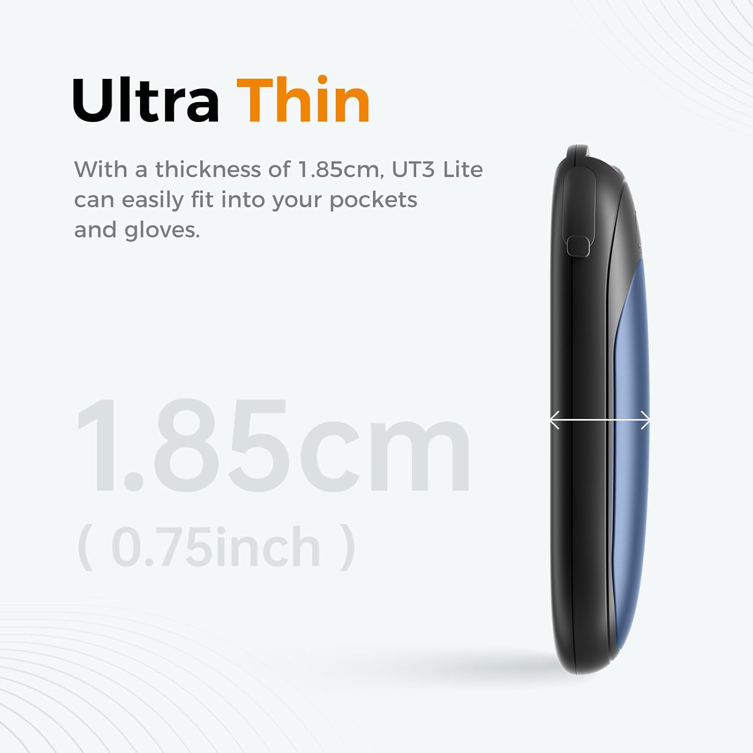 Ultimate Rechargeable Hand Warmers 2 Pack, Electric Handwarmers Ultra Thin Light Portable for Pocket Gloves,3 Levels Heat, up to 8 Hrs, UL Certified,Idea Gifts for Men, Women, Mums, Dads, Grandparents. 