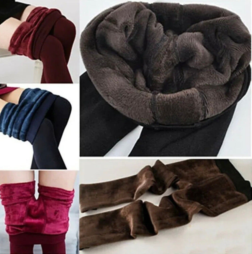Ladies Winter Thermal High Waist Legging Women Warm Tight Thick Fur Fleece Line