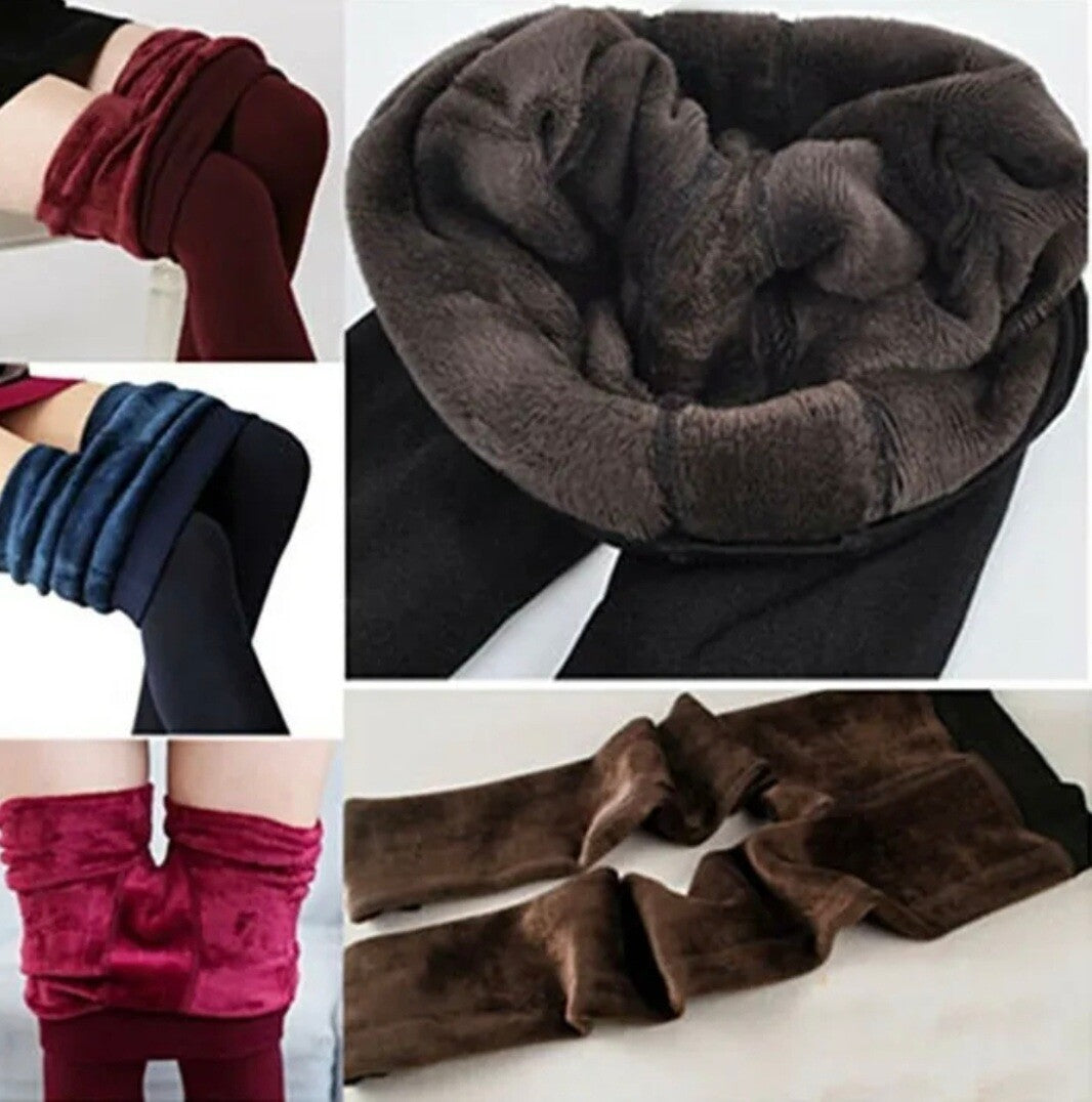 Ladies Winter Thermal High Waist Legging Women Warm Tight Thick Fur Fleece Line