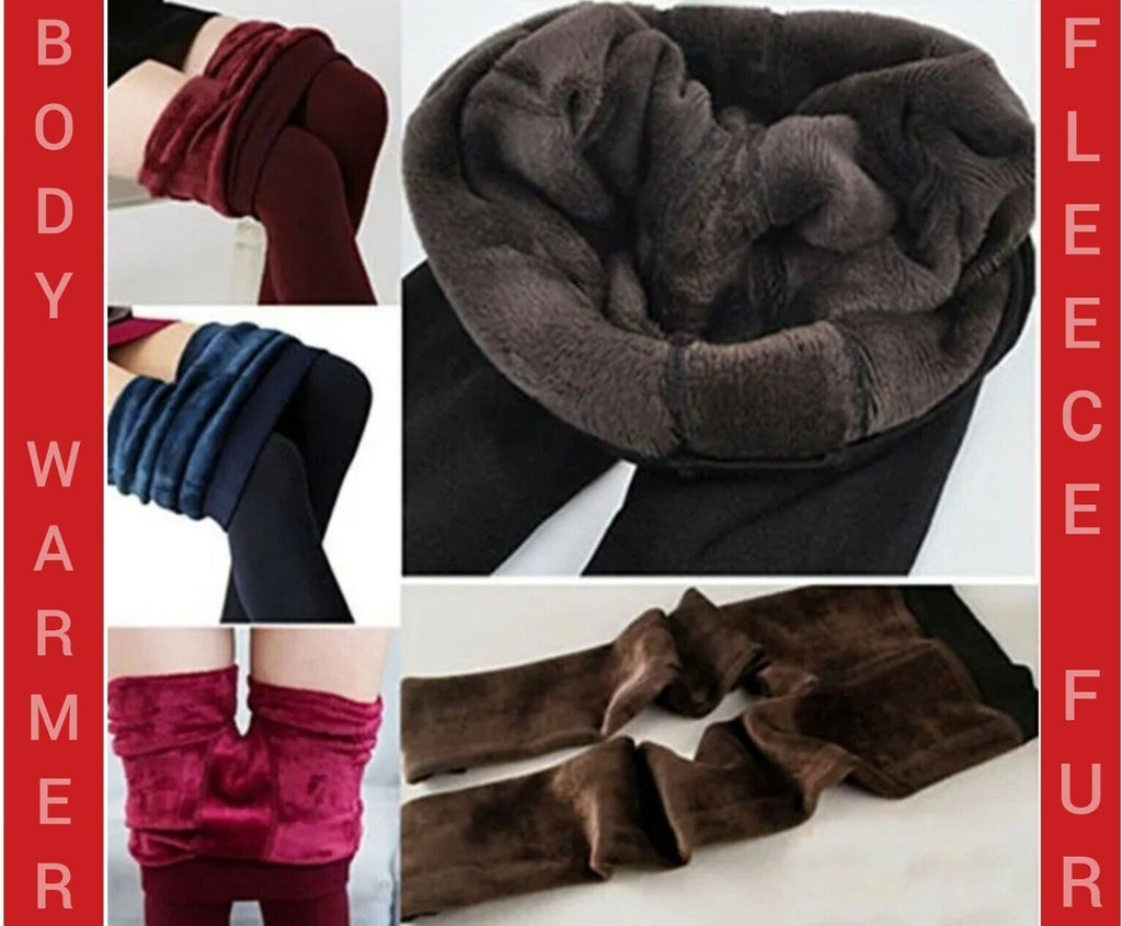 Ladies Winter Thermal High Waist Legging Women Warm Tight Thick Fur Fleece Line