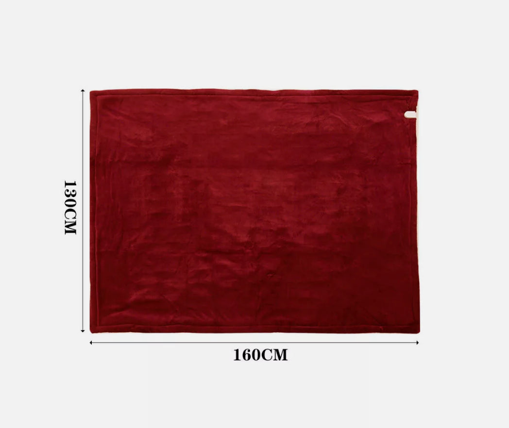 LUXURIOUS ELECTRIC HEATED THROW SOFT FLEECE GREY over BLANKET DIGITAL CONTROLLER. ECO Friendly, Ultra low running cost