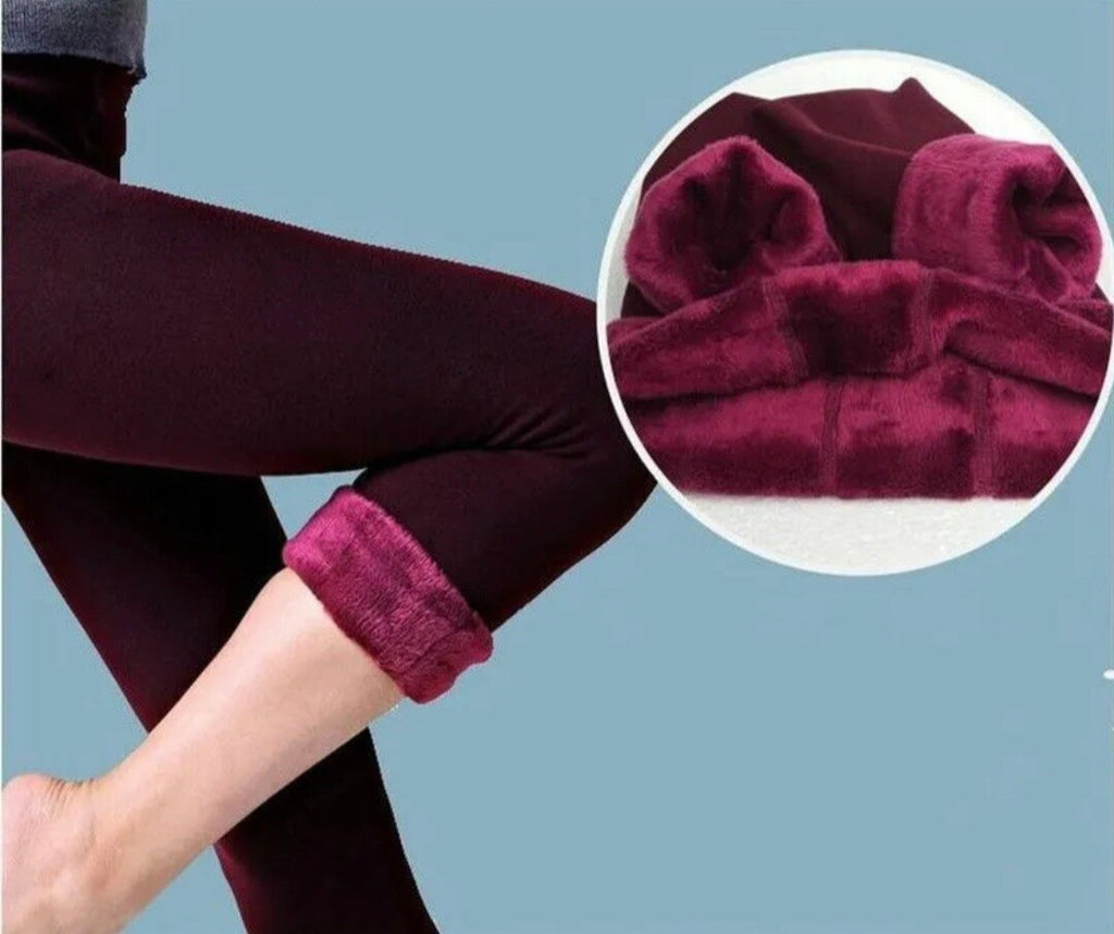 Ladies Winter Thermal High Waist Legging Women Warm Tight Thick Fur Fleece Line