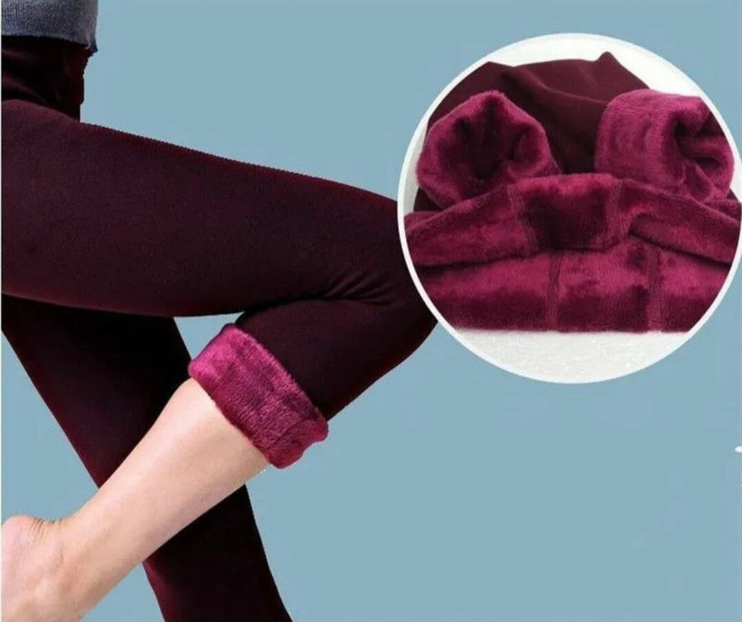 Ladies Winter Thermal High Waist Legging Women Warm Tight Thick Fur Fleece Line