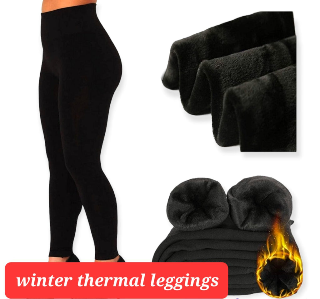 Ladies Winter Thermal High Waist Legging Women Warm Tight Thick Fur Fleece Line